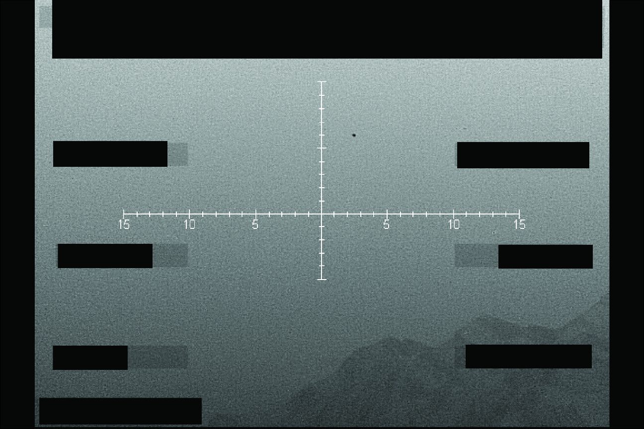 FBI black-hot infrared still image of unidentified objects over the western United States, September 2025. Released May 8, 2026 by the U.S. Department of War.